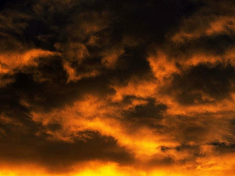 Yellow clouds at sunset wallpaper