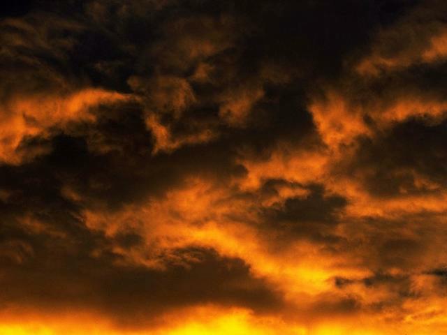 Yellow clouds at sunset wallpaper