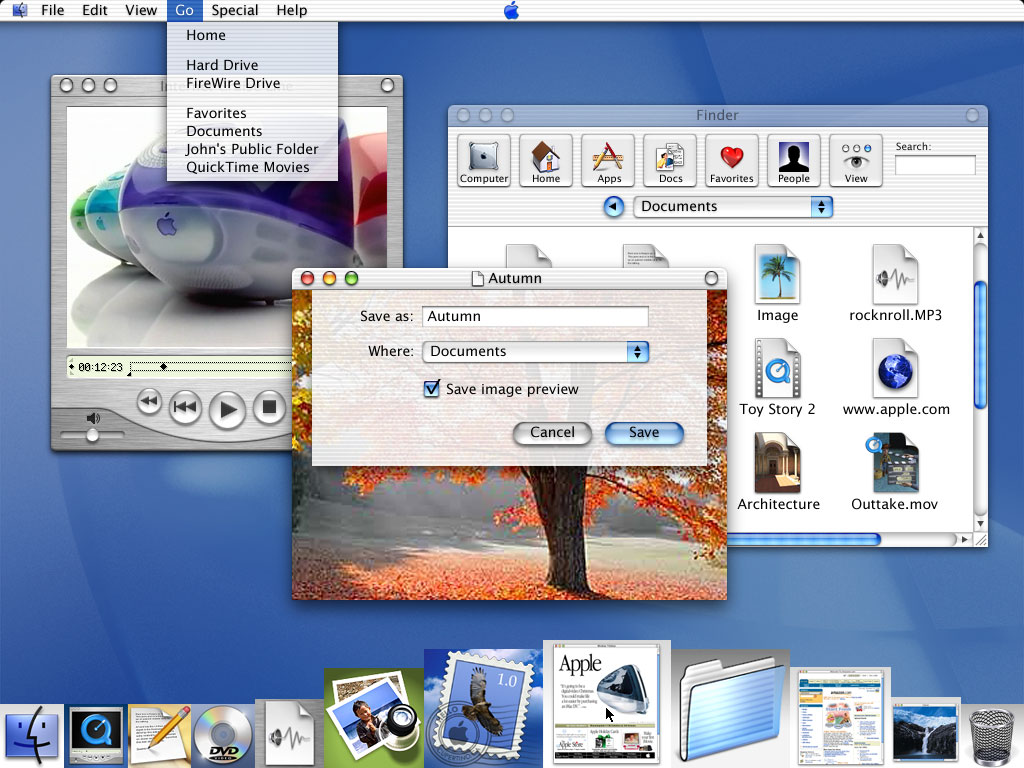 A preview screenshot of MacOS X wallpaper